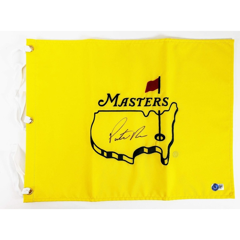 Patrick Reed Signed 2018 Masters Tournament Pin Flag (Beckett) 2018 Master Champ