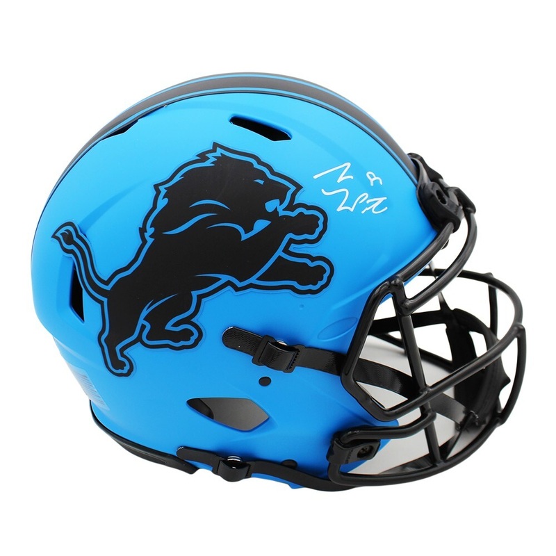 Sam Laporta Signed Detroit Lions Speed Authentic Rave NFL Helmet