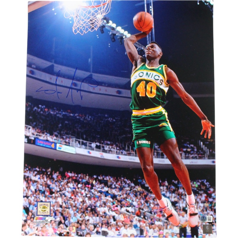 Shawn Kemp Autographed Seattle Supersonics 16×20 Photo Beckett Witness 49703