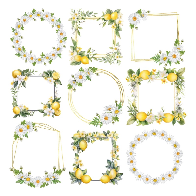 Simply Stated – Lemon Squeeze Frames Ephemera