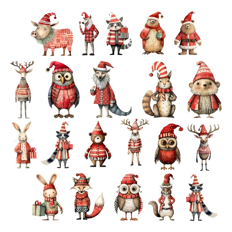 Simply Stated – Quirky Christmas Animals Ephemera Pack