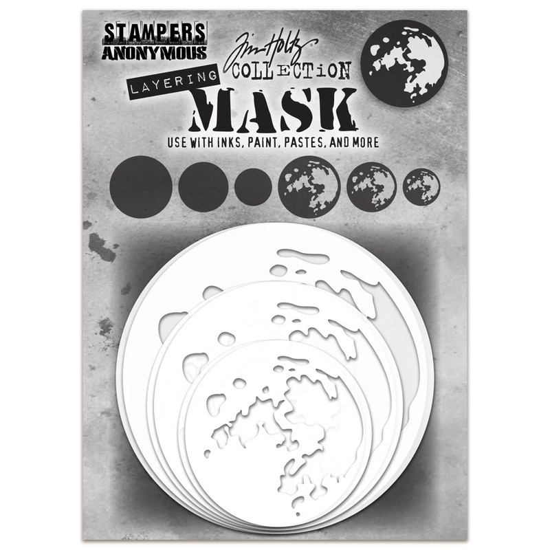 Stampers Anonymous Tim Holtz Layering Mask Set – 6 Pcs – Moon