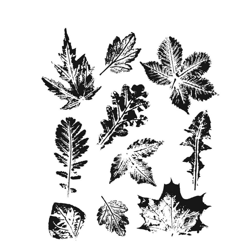 Tim Holtz Cling Stamps 7X8.5 Leaf Prints 2