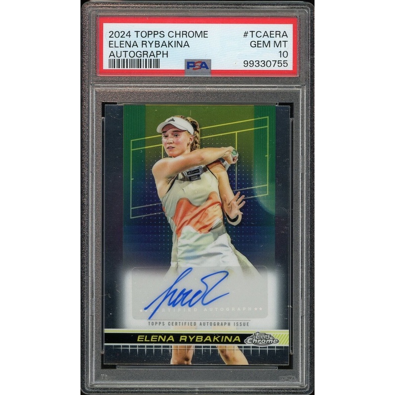 2024 Topps Chrome Tennis #TCAERA Elena Rybakina RC Auto PSA 10 GEM MINT