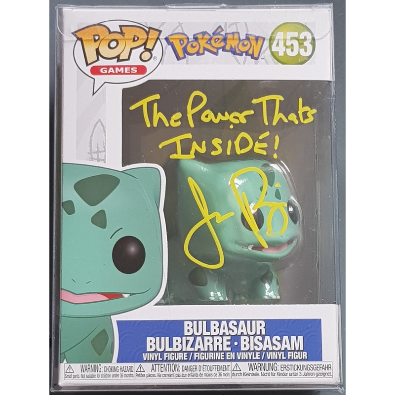 Funko Pop! Pokemon Bulbasaur #453 Vinyl Figure (Signed by Jason Paige)