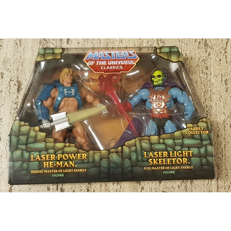 Masters of the Universe Classics Laser Power He-Man/Laser Light Skeletor Action Figure 2-Pack