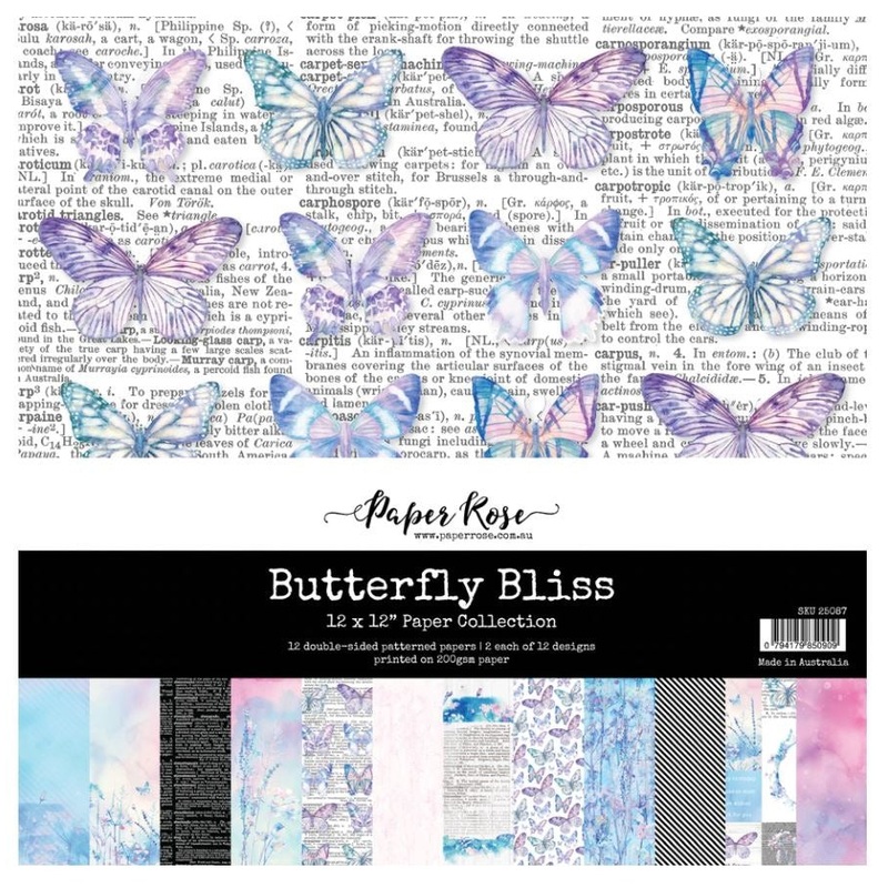 Paper Rose 12X12 Paper Collection, Butterfly Bliss