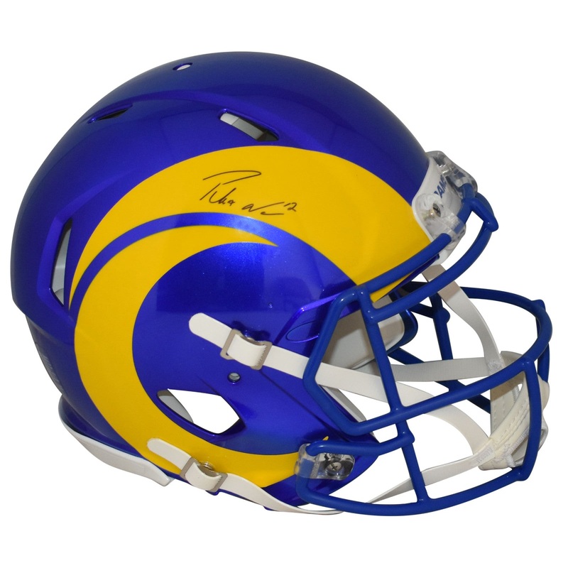 PUKA NACUA AUTOGRAPHED LOS ANGELES RAMS AUTHENTIC SPEED HELMET BECKETT