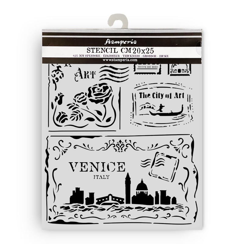 Stamperia Venice City of Art Thick Stencil 20X25cm Cards