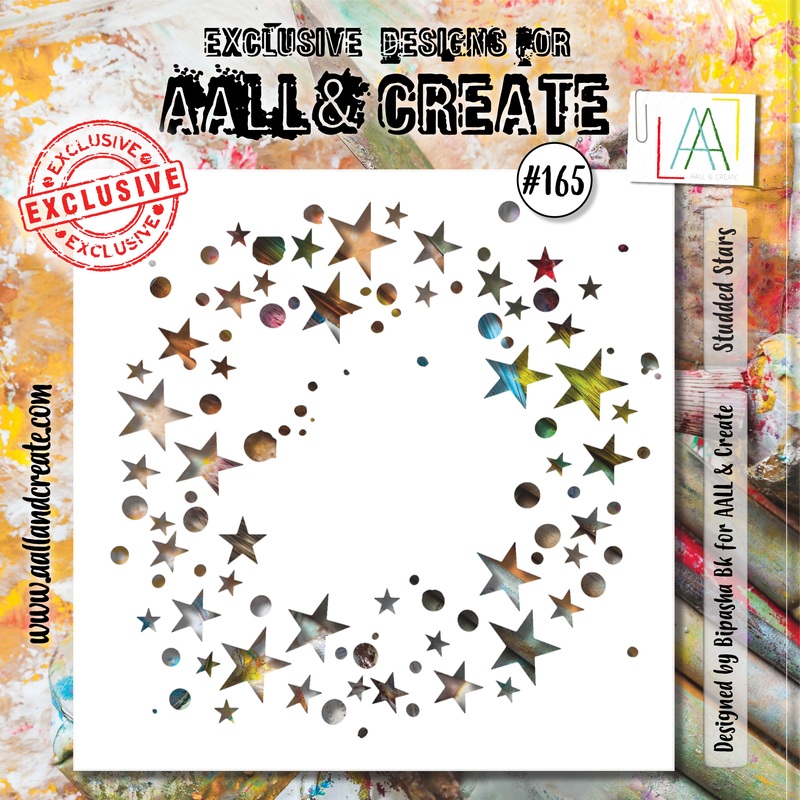 #165 – 6×6 Stencil – Studded Stars
