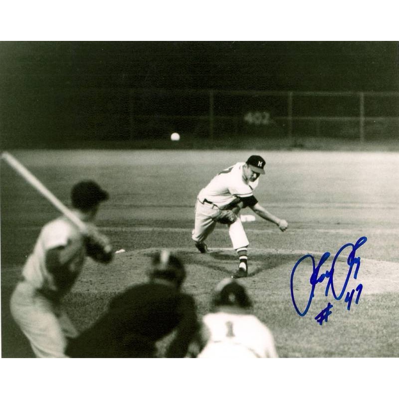 1953-60 Milwaukee Braves JOEY JAY Signed 8×10 Photo #1 AUTO – 2 x All Star