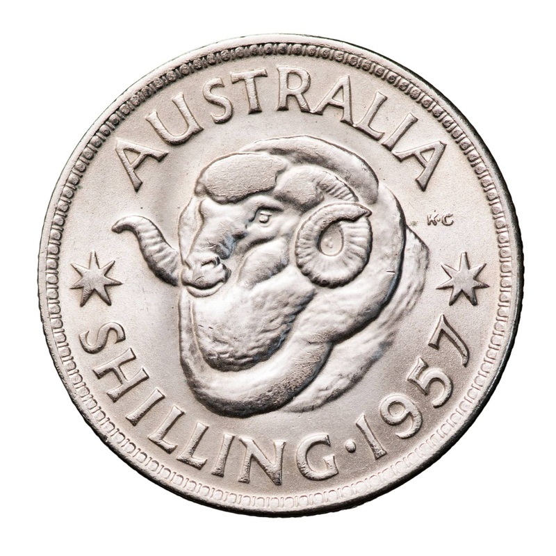 1957 Shilling Choice Uncirculated