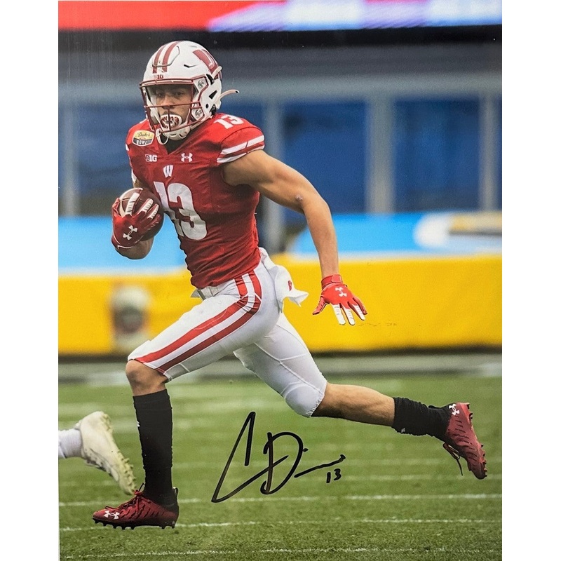 Badgers Receiver CHIMERE DIKE Signed Wisconsin 8×10 photo #2 AUTO