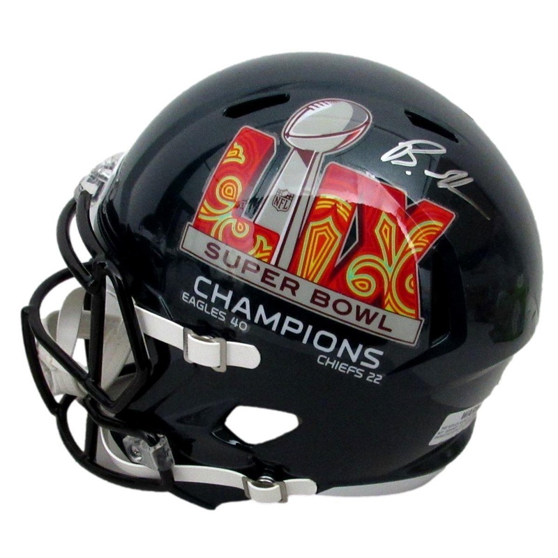 Brandon Graham Signed Full Size Replica SB LIX Champs Helmet Eagles BAS 195556