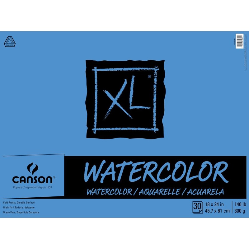Canson XL Watercolor Paper Pad 18X24 30 Sheets