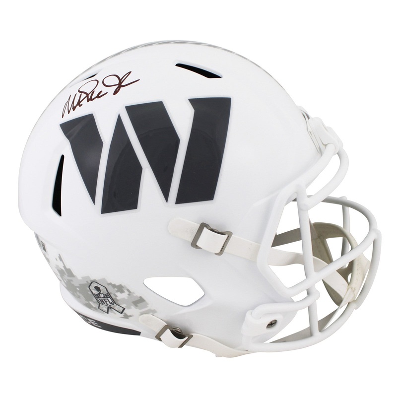 Commanders Magic Johnson Signed STS III F/S Speed Rep Helmet w/ Maroon Sig BAS W
