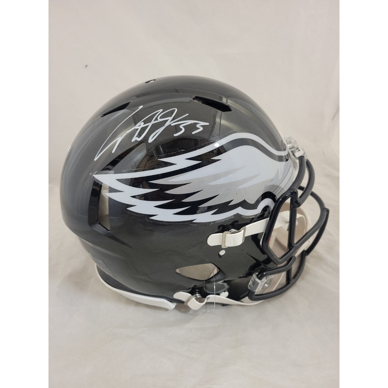 COOPER DEJEAN SIGNED PHILADELPHIA EAGLES BLACK SPEED AUTHENTIC HELMET FANATICS