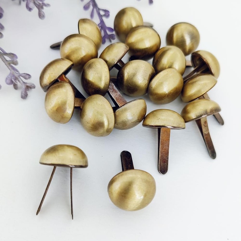 Dress My Craft Brads 15mm 10/Pkg Antique Bronze