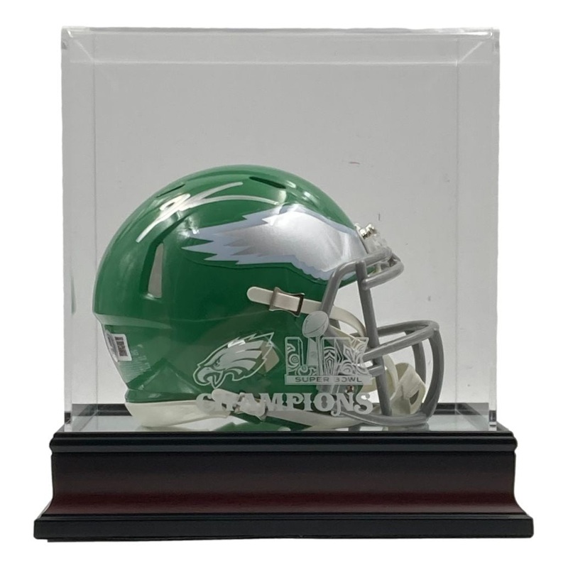Jalen Carter Signed Eagles Kelly Green Mini Helmet BAS w/ Super Bowl 59 LIX Case
