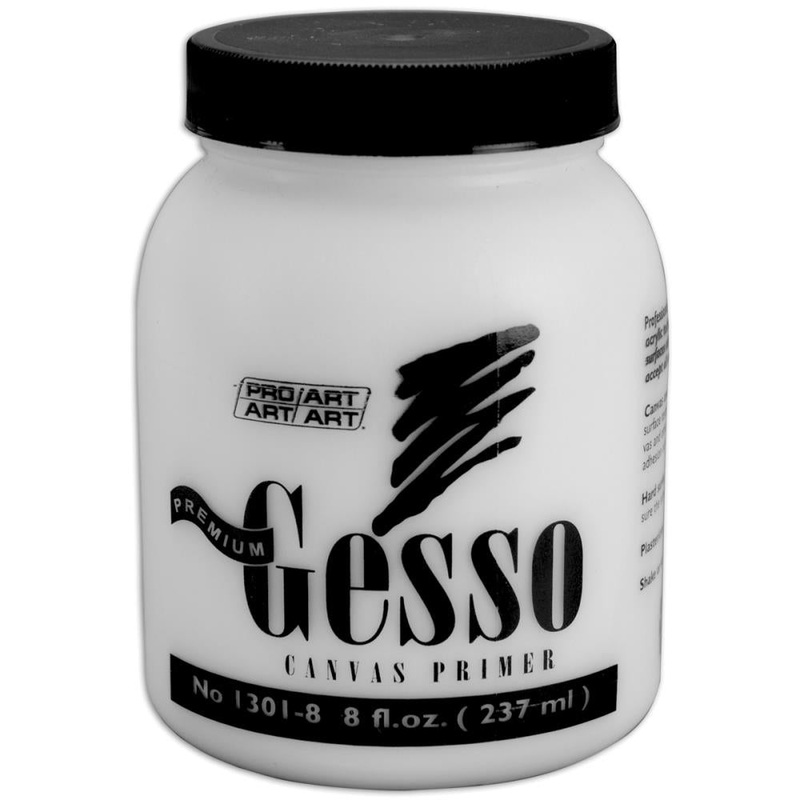 Pro Art Premium Gesso Canvas Primer 8oz