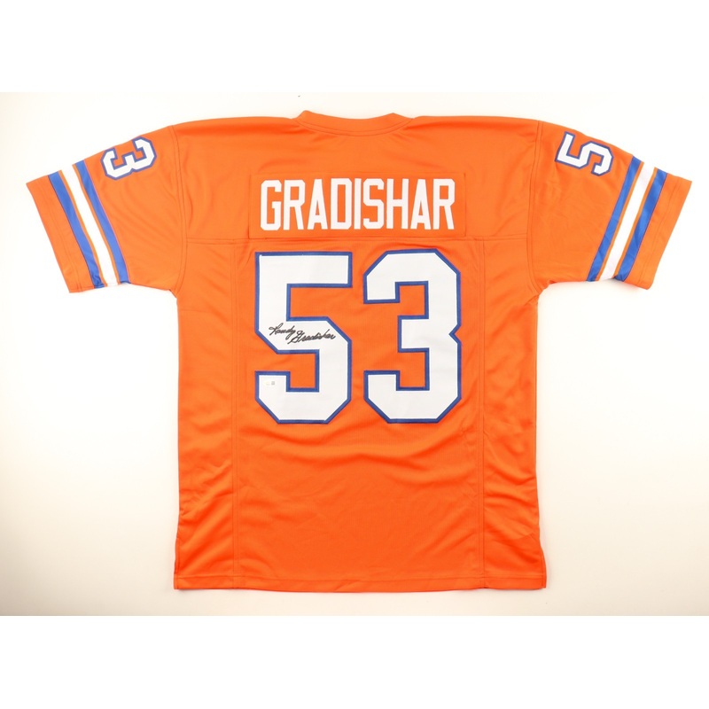 Randy Gradishar Signed Denver Broncos Orange Jersey (JSA) 7xPro Bowl Linebacker