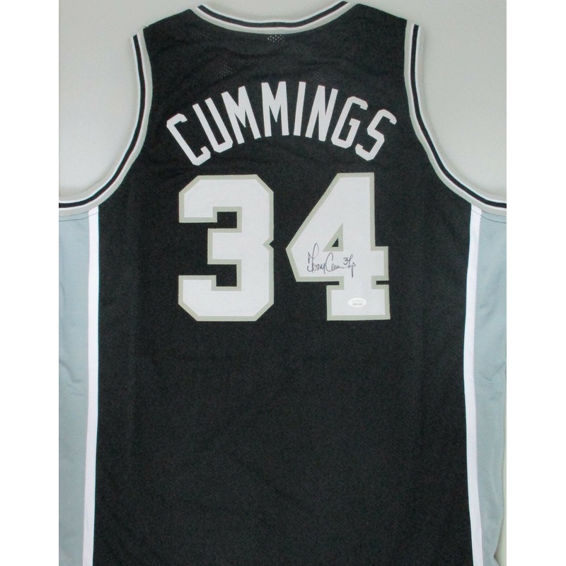 SA Spurs TERRY CUMMINGS Signed Custom Replica Black Jersey AUTO – ’83 ROY – JSA