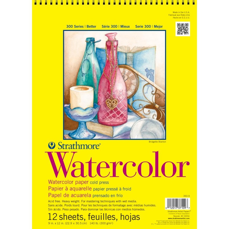 Strathmore Watercolor Spiral Paper Pad 9X12 12 Sheets