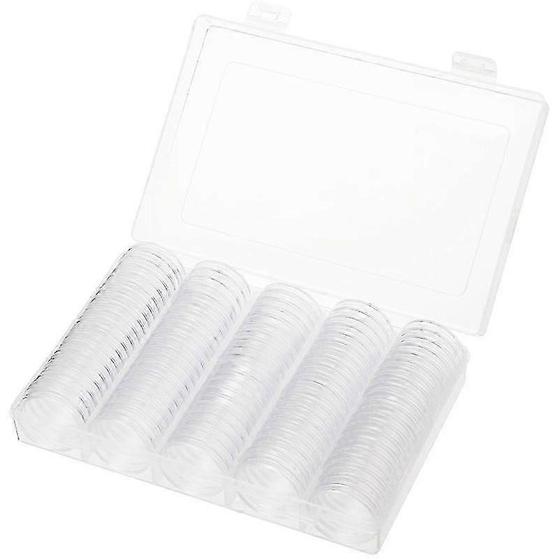 100PCS Plastic Round Coin Collection Box for Certain Brand