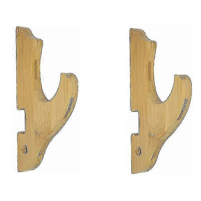 2025 2set Bamboo Sword Display Rack Wood Finish Sword Hook Wall Mount Samurai Sword Hanger For Katana Wakizashi Tanto Genji