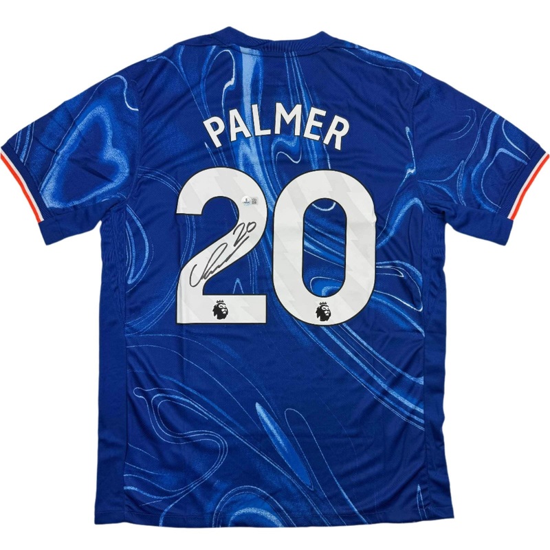 Autographed/Signed Cole Palmer Chelsea FC Blue Soccer Futbol Jersey Beckett COA