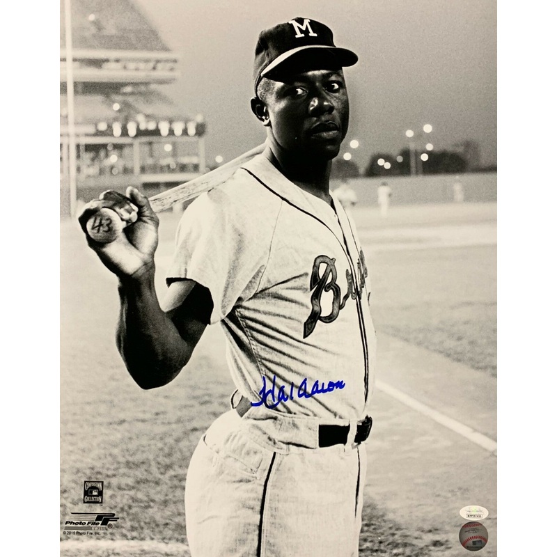 Braves Henry HANK AARON Signed 16×20 AUTO Photo #9 AUTO ~ HOF ’82 1957 MVP JSA