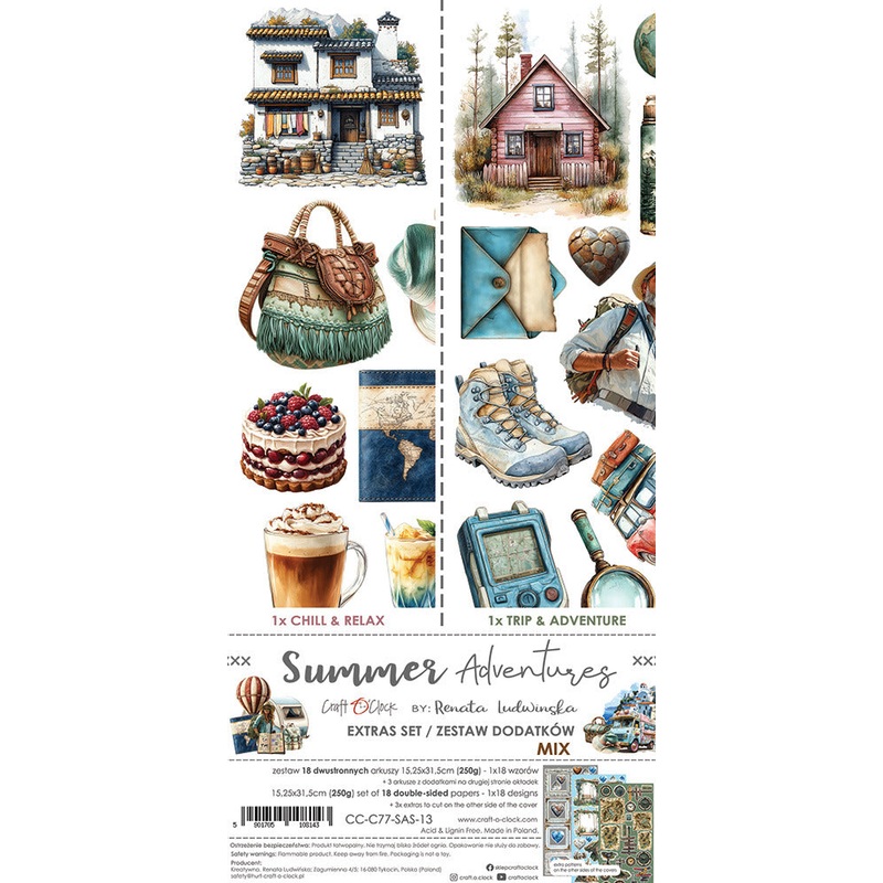 Craft O’Clock – Extras Set, Summer Adventures – Mix