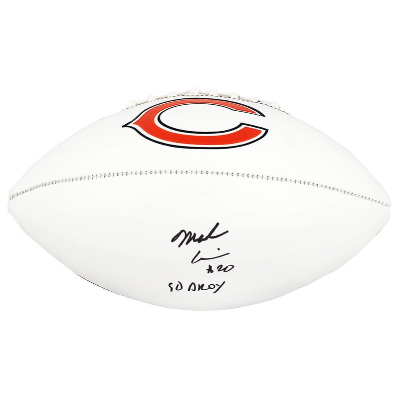 Mark Carrier Signed Bears Franklin White Logo Football w/90 D’ROY – (SS COA)