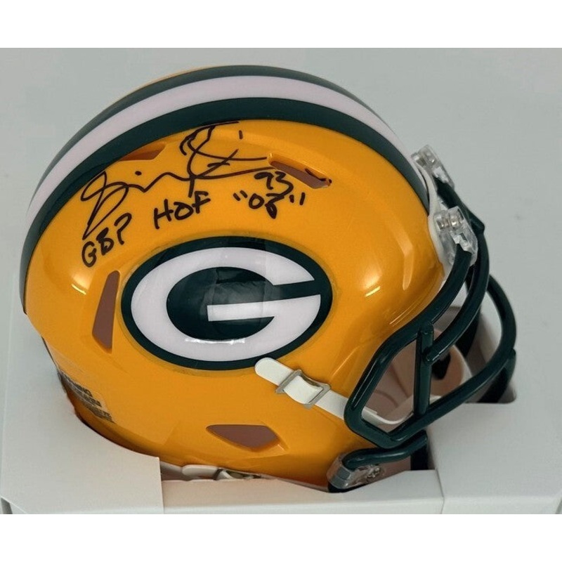 Packers GILBERT BROWN Signed Riddell Speed Mini Helmet AUTO w/ GBP HOF 08 – BAS