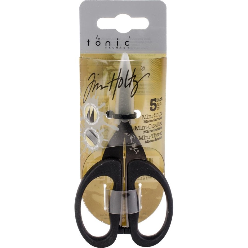 Tim Holtz Non-Stick Titanium Micro Serrated Mini Snips 5