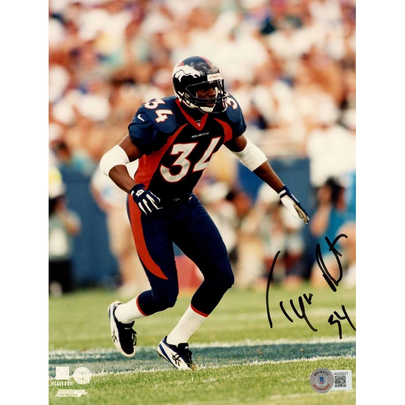Tyrone Braxton Autographed Denver Broncos 8×10 Photo Beckett 50457