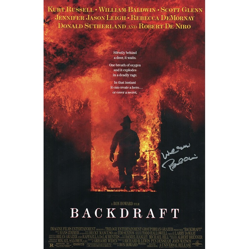 William Baldwin Signed Backdraft 11×17 Movie Poster – (SCHWARTZ COA)