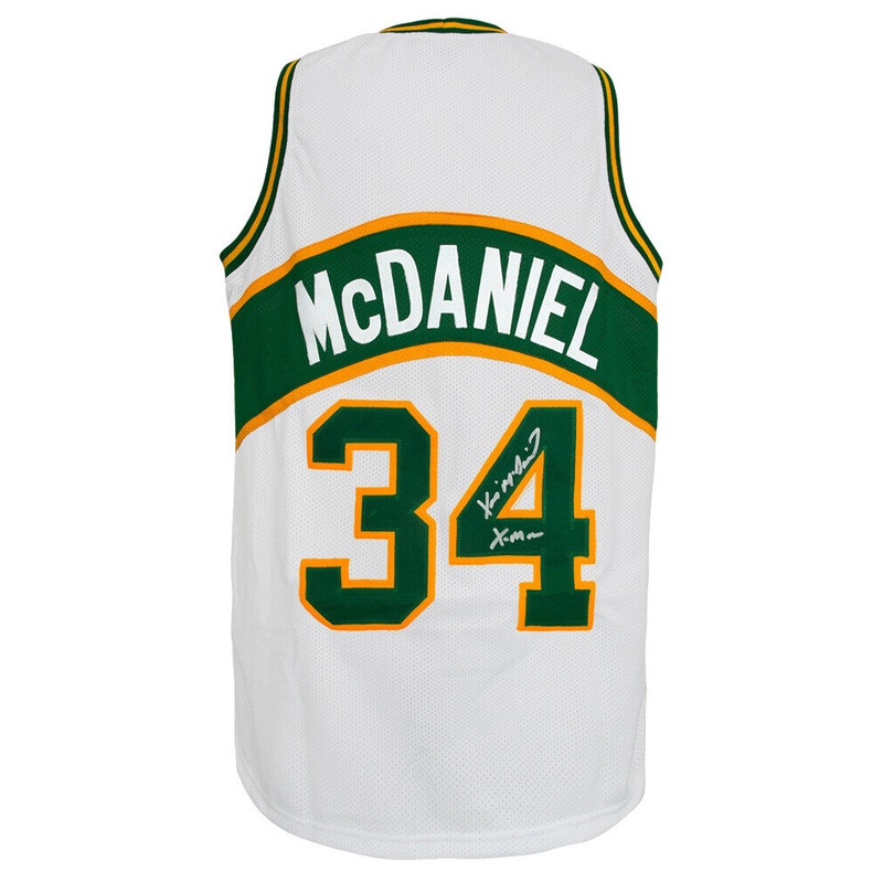 Xavier McDaniel Signed White T/B Custom Basketball Jersey w/X-Man (SCHWARTZ COA)