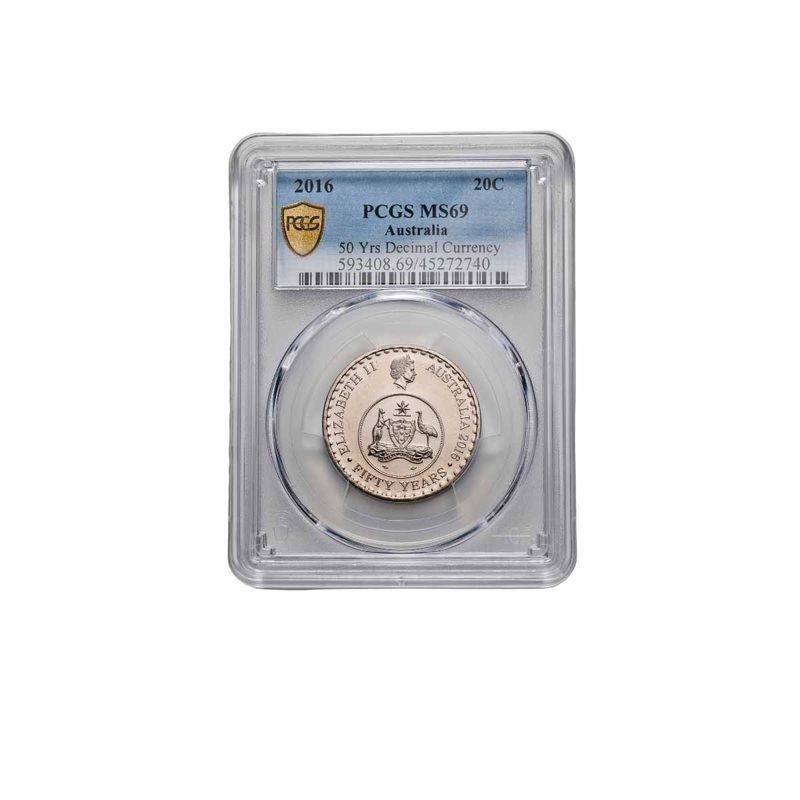 2016 20c 50th Anniversary Decimal Currency PCGS MS69 (Gem Uncirculated)