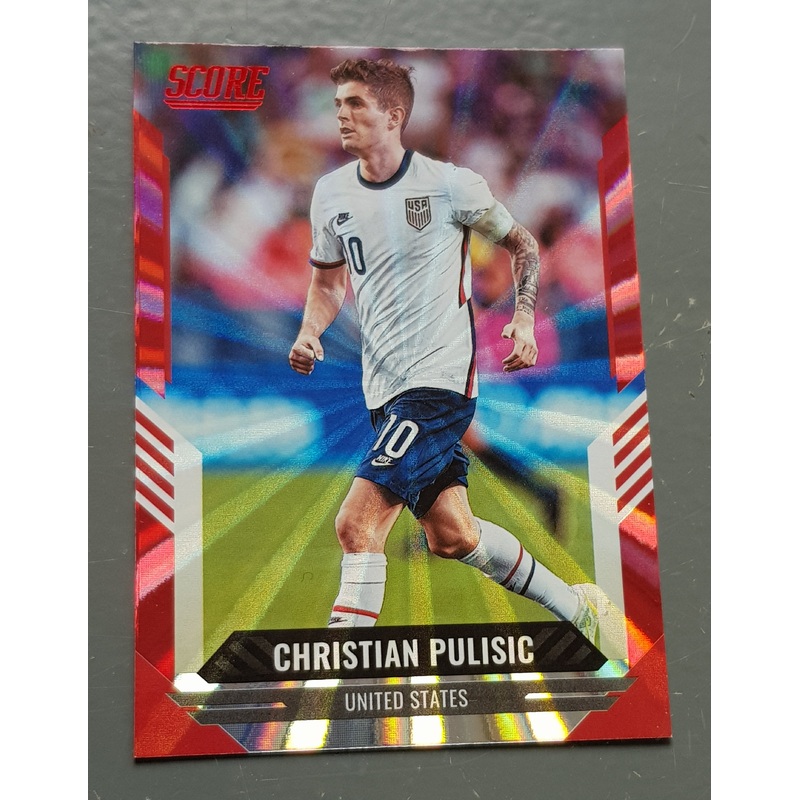2021-22 Panini Score FIFA Christian Pulisic #44 Red Laser Parallel Trading Card