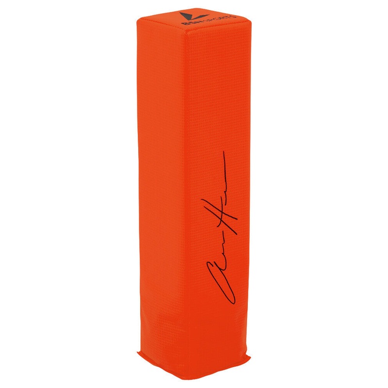 Aidan Hutchinson Signed BSN Orange Endzone Football Pylon – (SCHWARTZ COA)