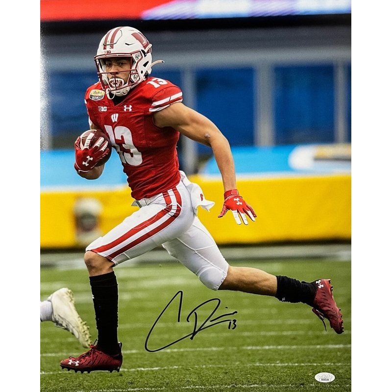 Badgers Receiver CHIMERE DIKE Signed Wisconsin 16X20 photo #2 AUTO – JSA
