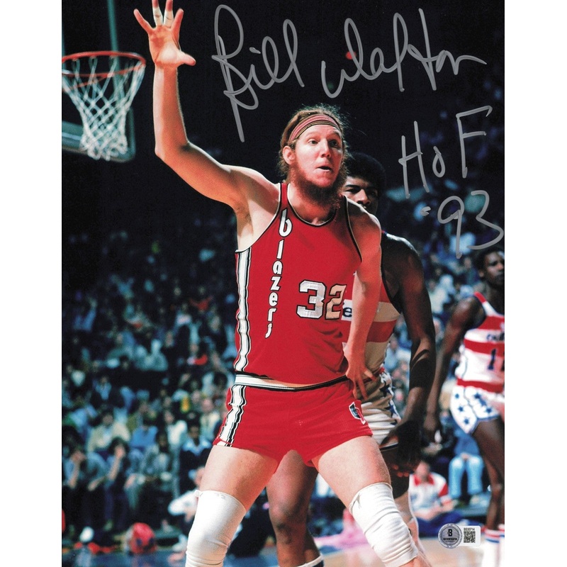 Bill Walton Autographed 11×14 Photo Trail Blazers HOF 93 Beckett QR #SB30714