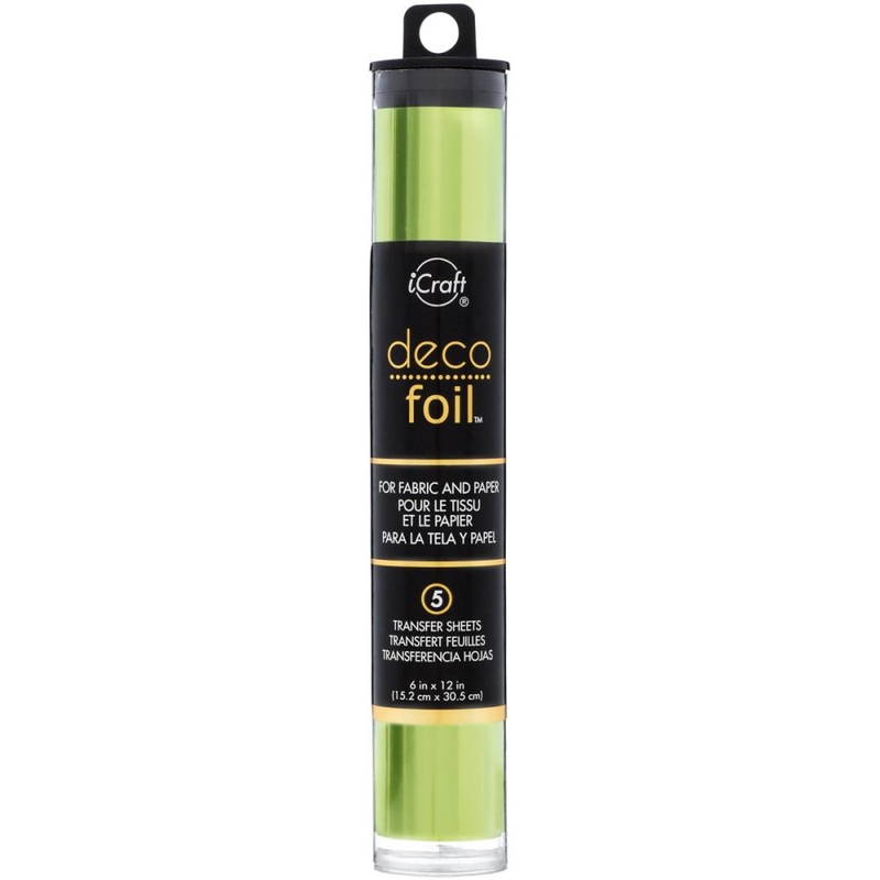 Deco Foil Transfer Sheets 6X12 5/Pkg Lime (satin)