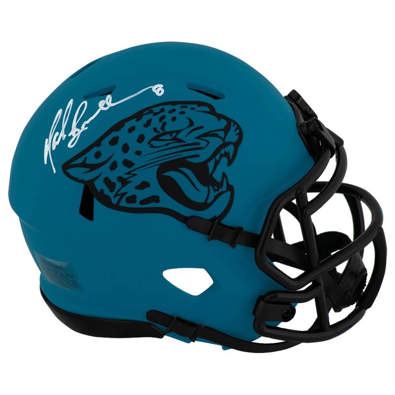 Mark Brunell Signed Jaguars White Alternate Riddell Speed Mini Helmet – (SS COA)