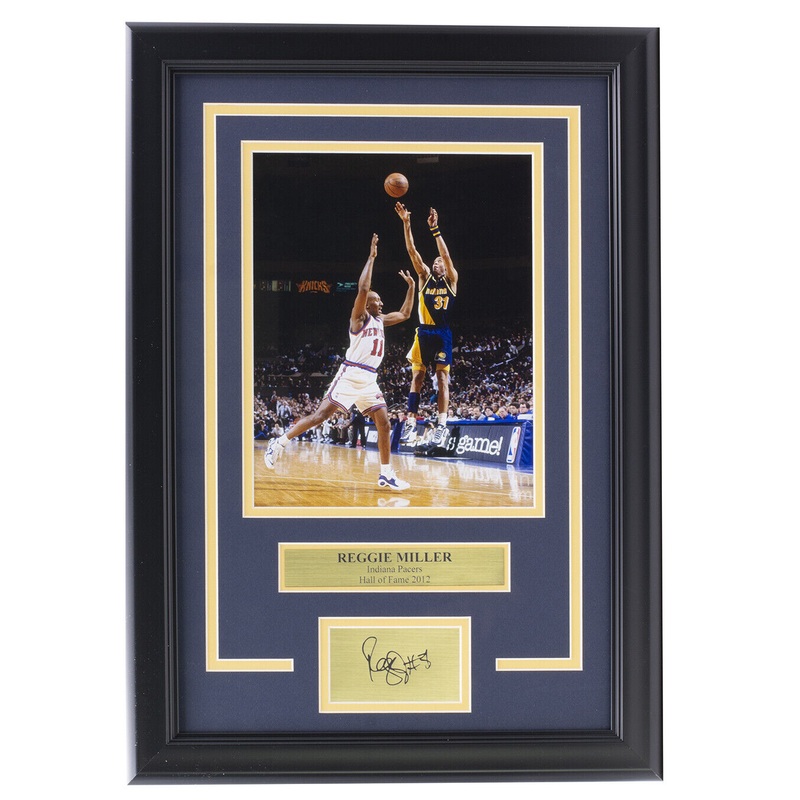 Reggie Miller Framed 8×10 Indiana Pacers Photo w/Laser Engraved Signature