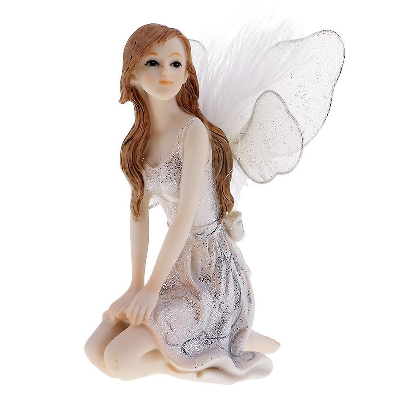 Resin Home Ornaments Angel Flying Flower Fairy Doll Birthady Gift Kneeling 1