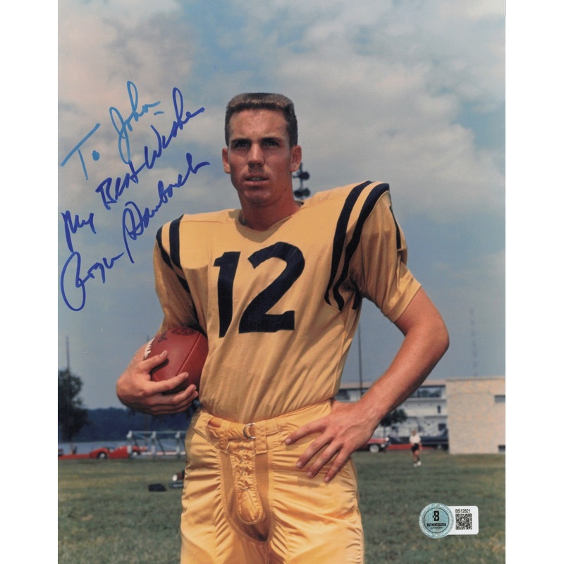 Roger Staubach Autographed 8×10 Photo Cowboys To John Beckett BS12821