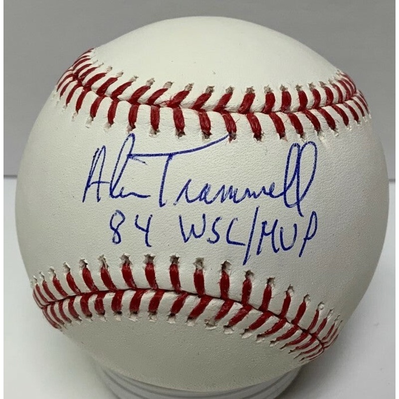 Tigers ALAN TRAMMELL Signed Official MLB Baseball AUTO w/ ’84 WSC/MVP – JSA