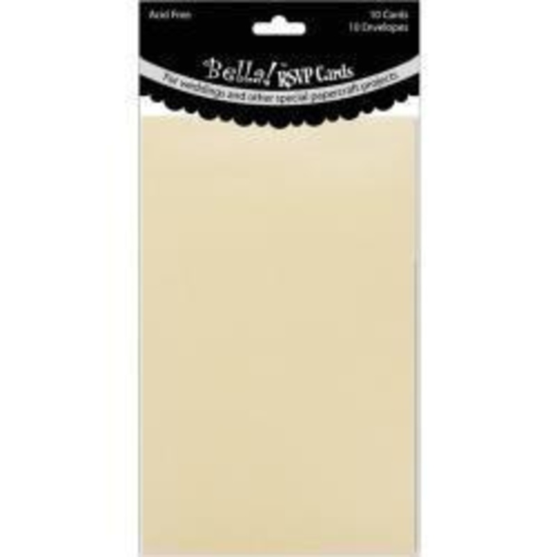 Wedding RSVP Cards & Envelopes 3.5X5 10 Each/Pkg Ivory